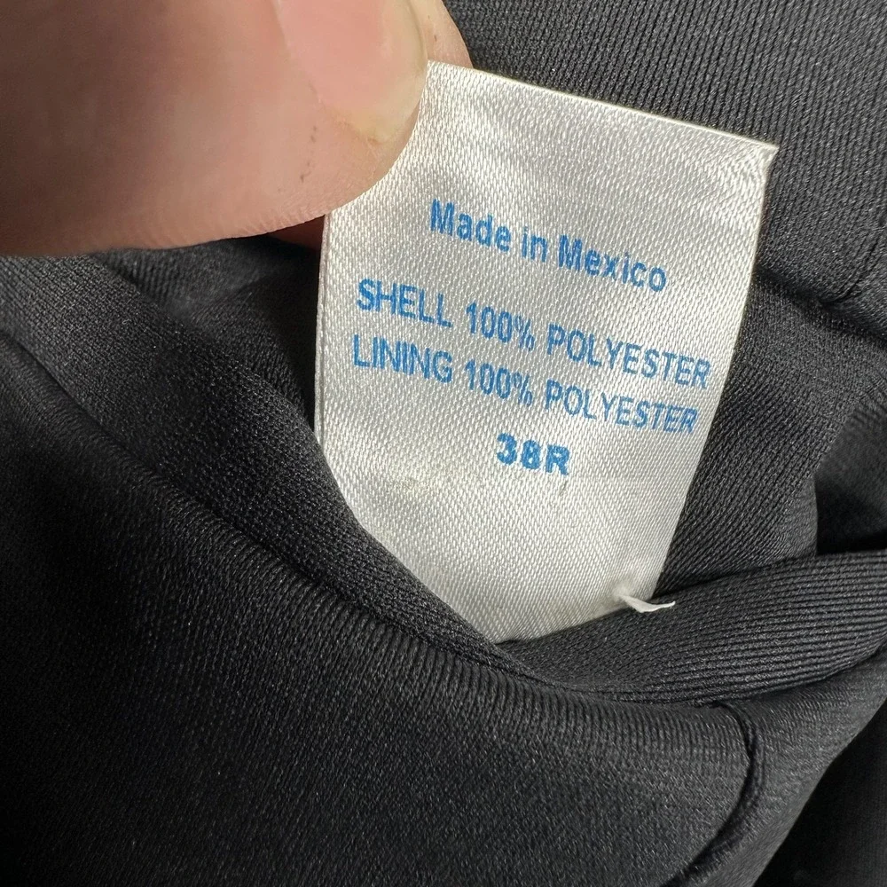 Twillory Suit Jacket Mens 38R Black Stretch Performance Travel Polyester Blazer